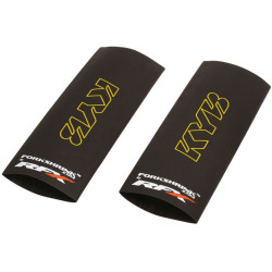 Protector de horquilla superior RFX Race Series Forkshrink con logo KYB - Amarillo