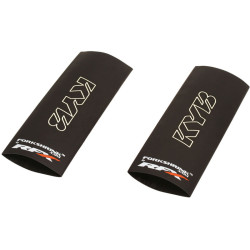 Protector de horquilla superior RFX Race Series Forkshrink con logo KYB - Blanco