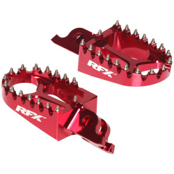 Estriberas RFX Pro Series aluminio CNC - rojo
