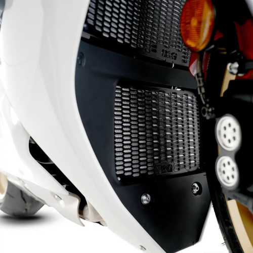 Protector de radiador de aceite R&G RACING Pro aluminio - Negro