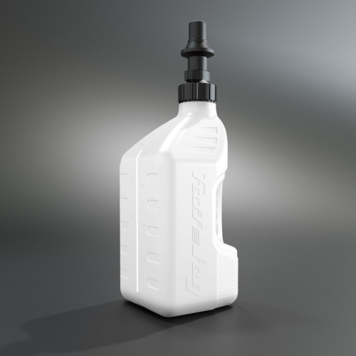 Garrafa de gasolina TUFF JUG blanco con tapón Ripper G3 - 2,5G/10L