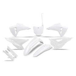Kit de plástica UFO completo con protectores de horquilla - Blanco mate