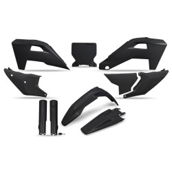Kit de plástica UFO completo con protectores de horquilla - Negro