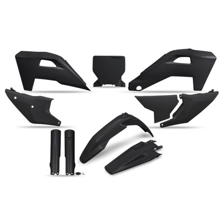 Kit de plástica UFO completo con protectores de horquilla - Negro