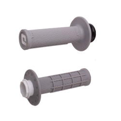 Puños ODI Micro-X Lock-On medio gofrados - Gris / Plata