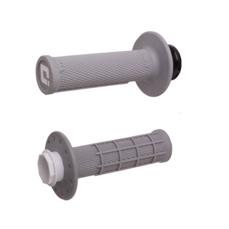 Puños ODI Micro-X Lock-On medio gofrados - Gris / Plata