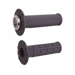 Puños universales ODI Lock-On medio gofrados Ø22,2mm - Grafito / Plata