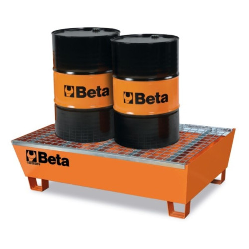 Base de acero BETA para manipulación y almacenamiento de 2 barriles de 200 L