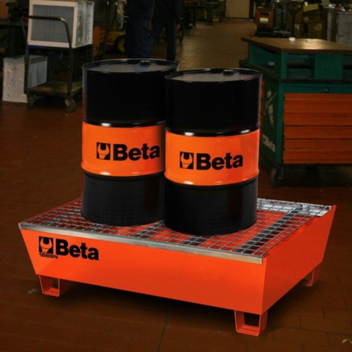 Base de acero BETA para manipulación y almacenamiento de 2 barriles de 200 L