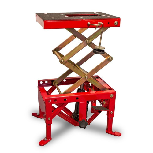 Elevador hidraulico central off road VECTOR rojo (ruedas no incluidas)