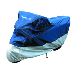 Funda de moto para interior/exterior VECTOR para Moto/Scooter - Azul/Plata - M