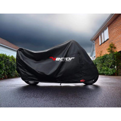 Funda de moto para interior/exterior VECTOR H2O para Moto/Scooter - Negro - S