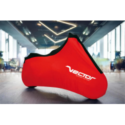 Funda de moto para interior VECTOR Stretch para moto/scooter - Rojo - XL