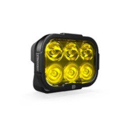 Luz de carretera DENALI DL6 Hybrid Driving - Lente amarilla