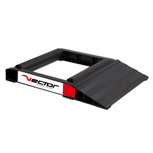 Caballete tipo rulos para rueda VECTOR - Negro