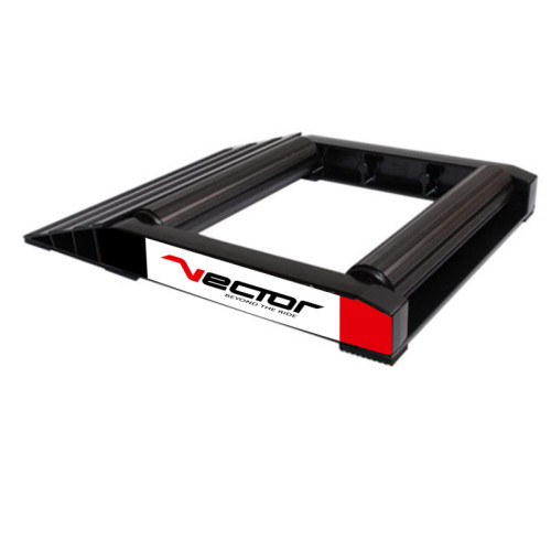 Caballete tipo rulos para rueda VECTOR - Negro