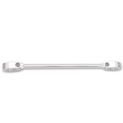 HIGHSIDER pro Cross-Bar ST02 Aluminum Handlebar Strut, Two-Piece Clamp, Glossy-Silver (pc)
