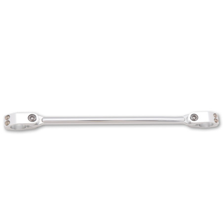 HIGHSIDER pro Cross-Bar ST02 Aluminum Handlebar Strut, Two-Piece Clamp, Glossy-Silver (pc)