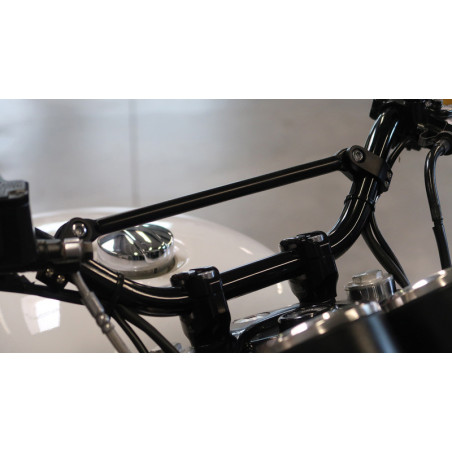 HIGHSIDER pro Cross-Bar ST02 Aluminium Handlebar Strut, Two-Piece Clamp, Matt-Black (pc)