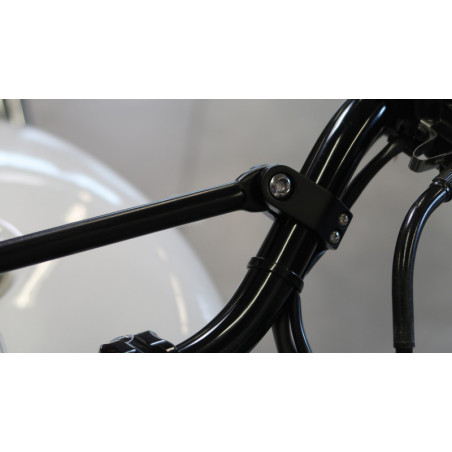 HIGHSIDER pro Cross-Bar ST02 Aluminium Handlebar Strut, Two-Piece Clamp, Matt-Black (pc)