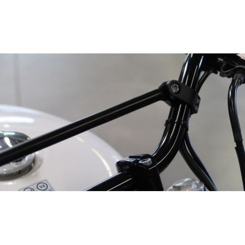 HIGHSIDER pro Cross-Bar ST02 Aluminium Handlebar Strut, Two-Piece Clamp, Matt-Black (pc)