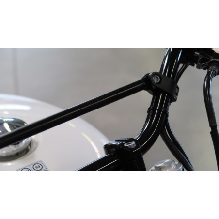 HIGHSIDER pro Cross-Bar ST02 Aluminium Handlebar Strut, Two-Piece Clamp, Matt-Black (pc)