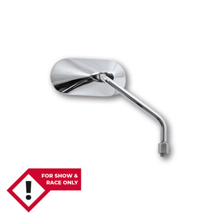 Retrovisor de manillar HIGHSIDER smart Agila oval - lado derecho - sin homologación E - cromado