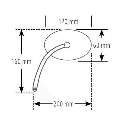 Retrovisor de manillar HIGHSIDER smart Agila oval - lado derecho - sin homologación E - cromado