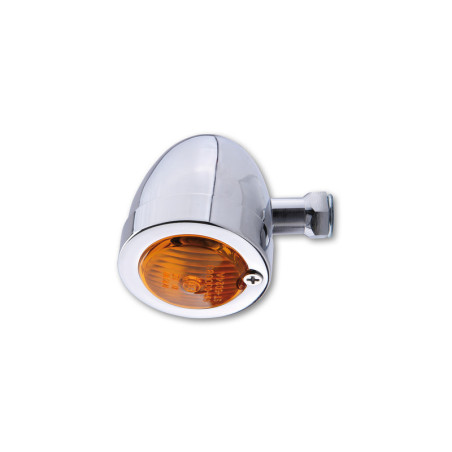 Intermitente HIGHSIDER smart Bullet Flat - cristal naranja - homologado E - 1 pieza