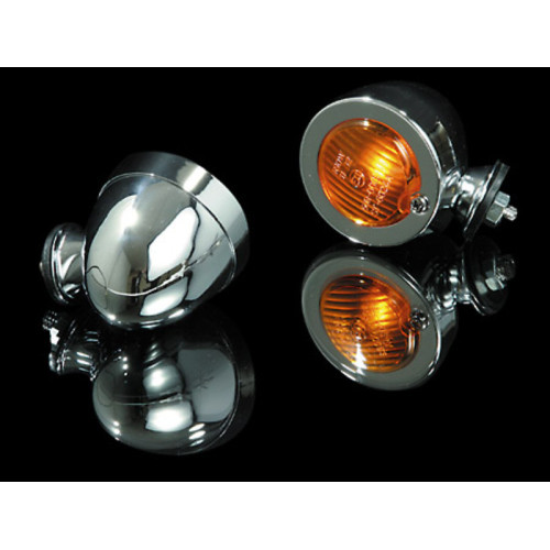 Intermitente HIGHSIDER smart Bullet Flat - cristal naranja - homologado E - 1 pieza