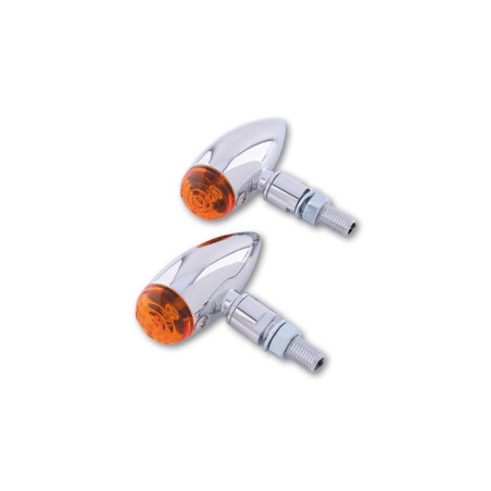 Intermitente HIGHSIDER smart Micro-Bullet - cristal naranja - homologado E - Pareja