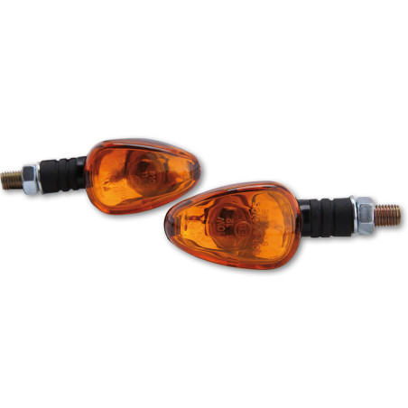 Intermitente HIGHSIDER smart Little Duke Mini - cristal naranja - homologado E - Pareja
