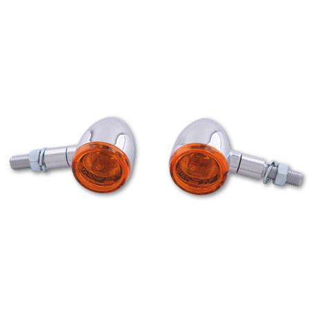 Intermitente HIGHSIDER smart Bullet Light - cristal naranja - homologado E - Pareja