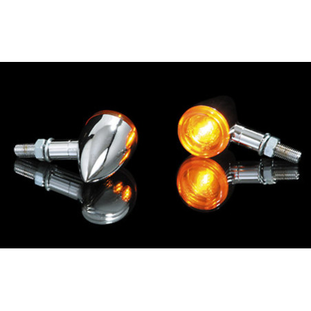 Intermitente HIGHSIDER smart Bullet Light - cristal naranja - homologado E - Pareja