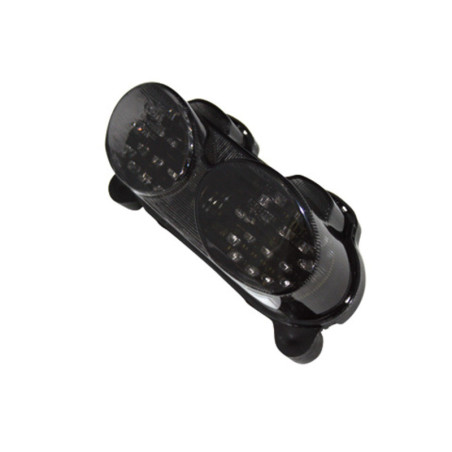 Piloto trasero LED HIGHSIDER smart estilo Kawasaki - cristal ahumado - homologado E - 1 pieza