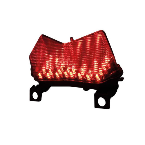Piloto trasero LED HIGHSIDER smart estilo Kawasaki - cristal ahumado - homologado E - 1 pieza