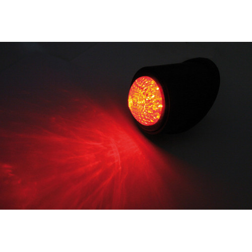 Piloto trasero LED HIGHSIDER smart Old School Type 1 - cristal rojo - homologado E - 1 pieza