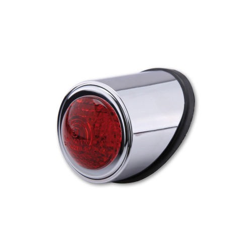 Piloto trasero LED HIGHSIDER smart Old School Type 1 - cristal rojo - homologado E - 1 pieza