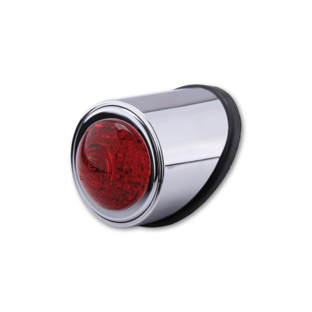 Piloto trasero LED HIGHSIDER smart Old School Type 1 - cristal rojo - homologado E - 1 pieza