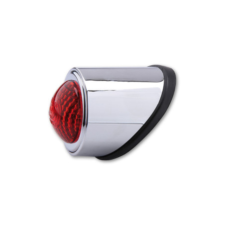 Piloto trasero LED HIGHSIDER smart Old School Type 1 - cristal rojo - homologado E - 1 pieza