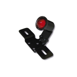 Piloto trasero con portamatrícula LED HIGHSIDER smart Old School Type 3 - cristal rojo - homologado E - 1 pieza
