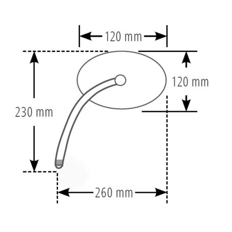 Retrovisor de manillar HIGHSIDER smart Kawasaki - cromado