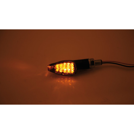 Intermitente LED HIGHSIDER smart Peak - cristal ahumado - homologado E - Pareja