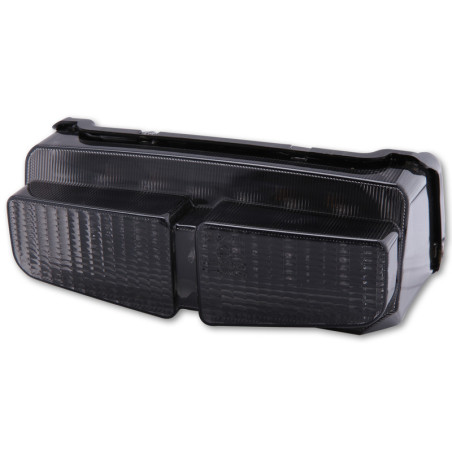 Piloto trasero LED HIGHSIDER smart estilo Yamaha - cristal ahumado - homologado E - 1 pieza