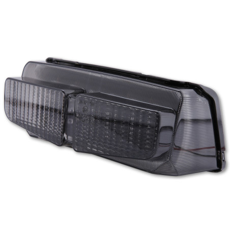Piloto trasero LED HIGHSIDER smart estilo Yamaha - cristal ahumado - homologado E - 1 pieza