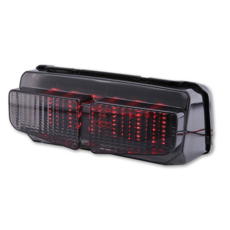 Piloto trasero LED HIGHSIDER smart estilo Yamaha - cristal ahumado - homologado E - 1 pieza