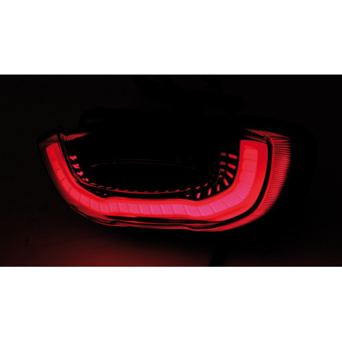 Piloto trasero LED HIGHSIDER smart estilo Honda - cristal ahumado - homologado E - 1 pieza