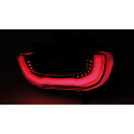 Piloto trasero LED HIGHSIDER smart estilo Honda - cristal ahumado - homologado E - 1 pieza