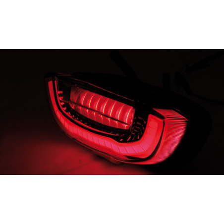 Piloto trasero LED HIGHSIDER smart estilo Honda - cristal ahumado - homologado E - 1 pieza