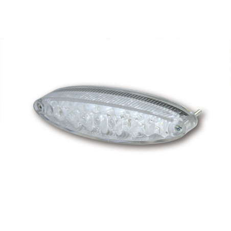 Piloto trasero LED HIGHSIDER smart Number1 con luz de matrícula - transparente - 1 pieza